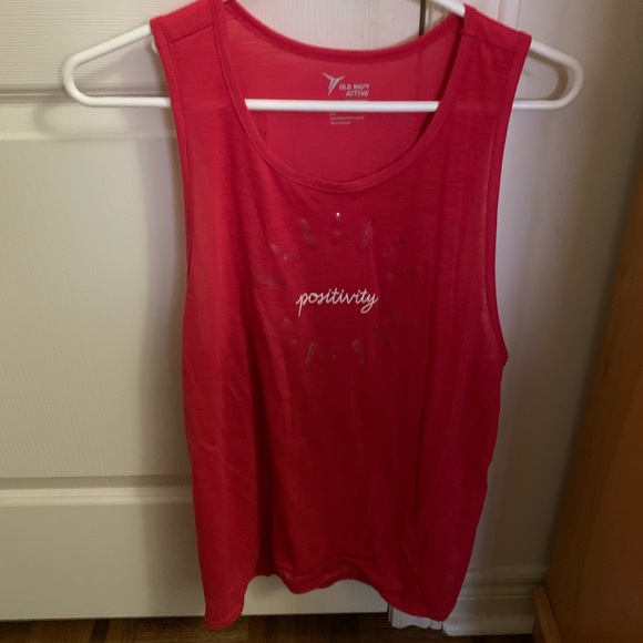 **2 for $20** 🛍️OLD NAVY Red Workout Tank Top Large - Picture 2 of 5